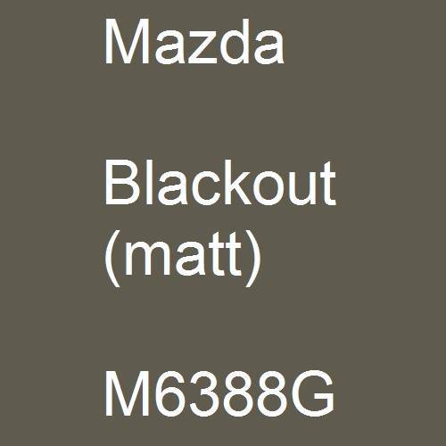 Mazda, Blackout (matt), M6388G.